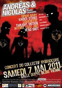 Affiche Hybridcore Demain samedi 7 Mai 2011 est organisé un Concert HYBRIDCORE à Blois Vienne (à partir de 17h30 - concerts à 18h -Restauration sur place)